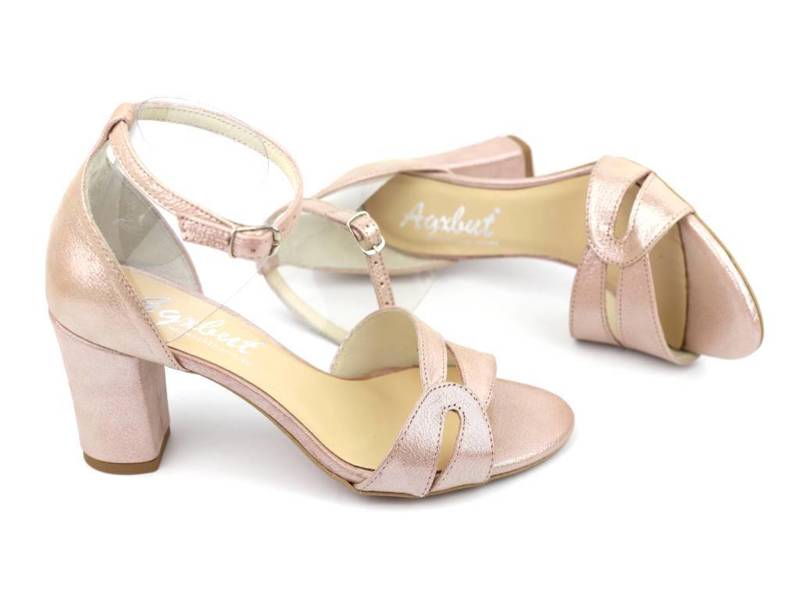 Bequeme Damen-Sandalen mit hohen Absätzen – Agxbut 900, rosa