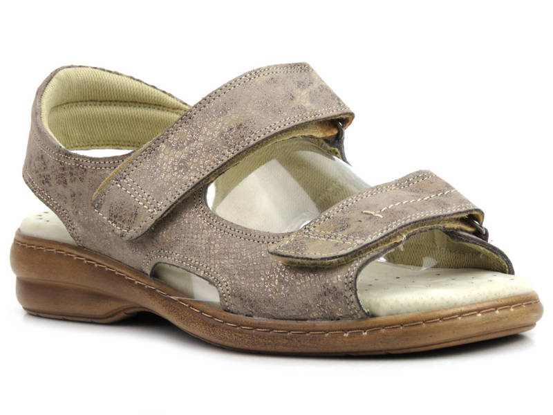 Bequeme Damensandalen, Weite H - Axel 2154, Beige