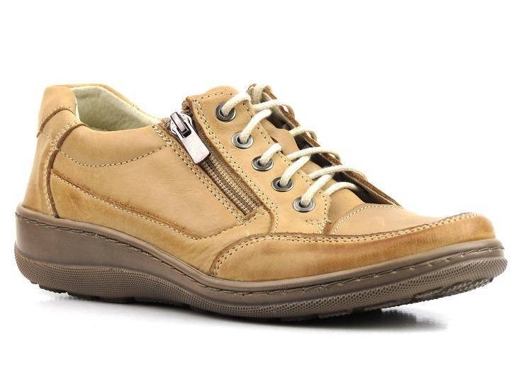 Bequeme Damenschuhe eines polnischen Herstellers - Helios Komfort 357, hellbraun