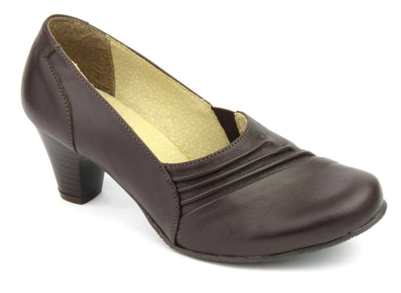 Bequeme Pumps mit hohem Absatz - Shoe 215, braun