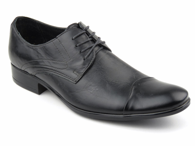 Casarinni 101 Herren-Lederschuhe, schwarz