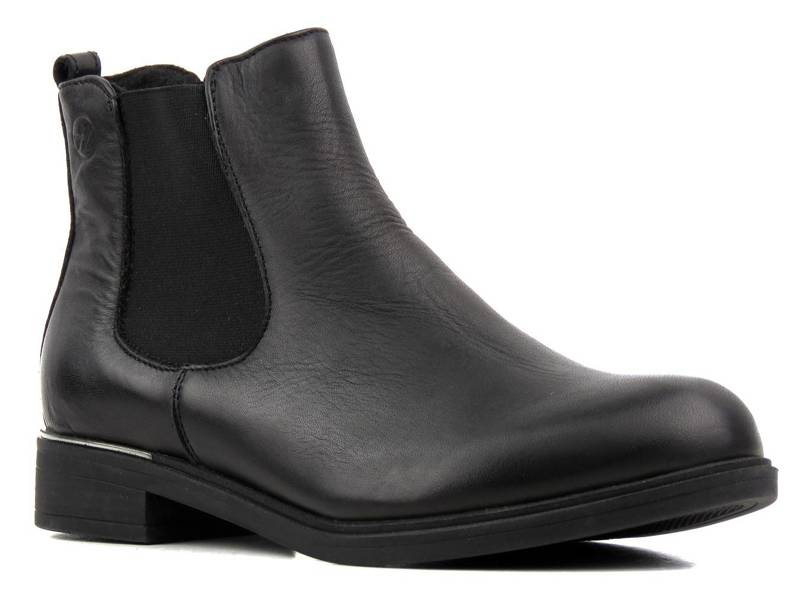 Damen-Chelsea-Stiefel aus Leder der polnischen Marke HELIOS Komfort 510, schwarz