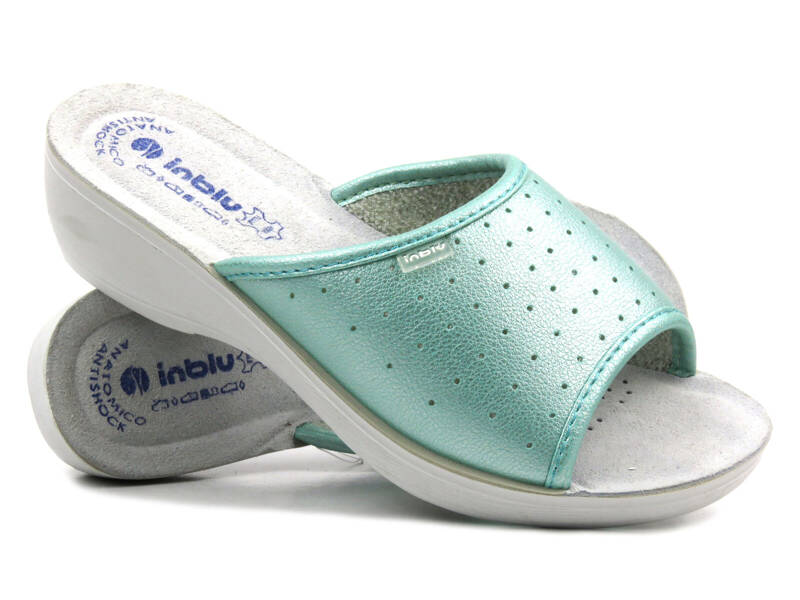 Damen-Flip-Flops mit durchbrochenem Obermaterial – INBLU PL-45/PL-45N, grün