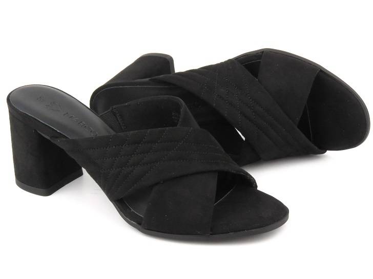 Damen-Flip-Flops mit hohen Absätzen – Marco Tozzi 27220, schwarz