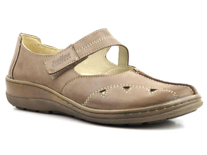 Damen-Frühling-Sommer-Lederschuhe - Helios Komfort 376, beige