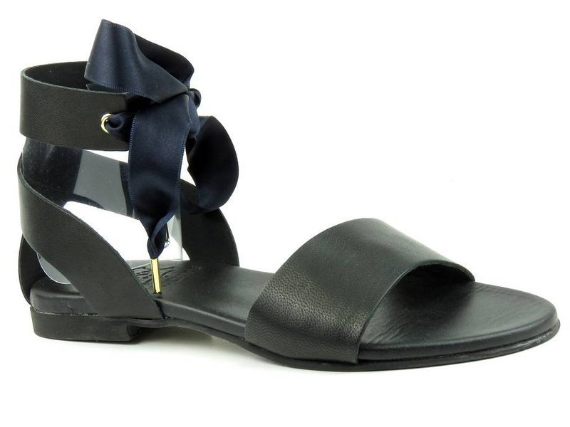 Damen-Gladiatorensandalen aus Leder GIS 9F, schwarz