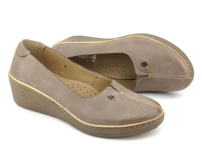 Damen-Keilschuhe - Helios Komfort 416, beige