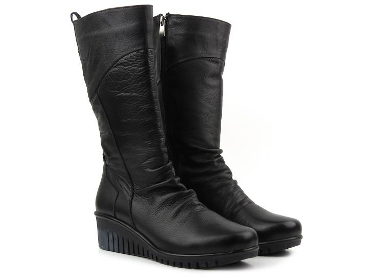 Damen-Keilstiefel - COMFORTABEL 970013-01, schwarz