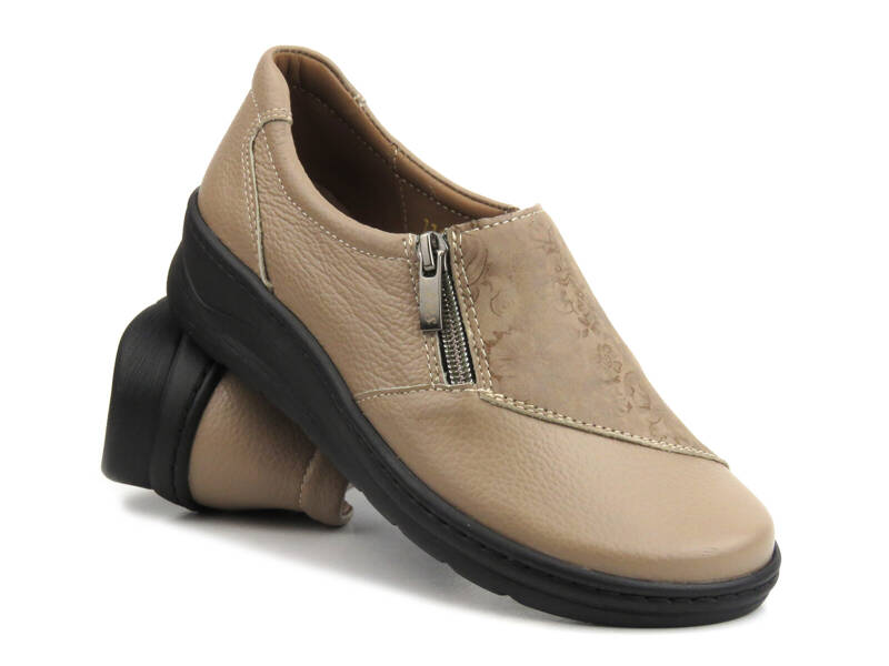 Damen-Lederschuhe - Waldi 1113, cappucino