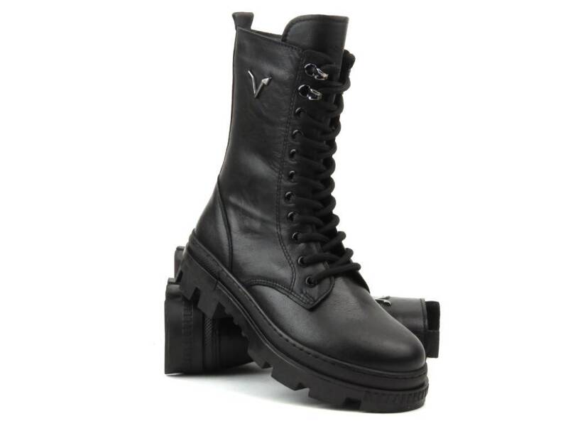 Damen-Lederstiefel - VACARRO 493, schwarz