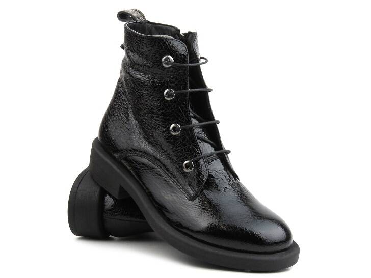 Damen-Lederstiefeletten - VENEZIA 00140436R, schwarz