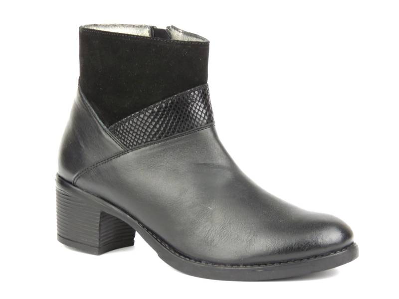 Damen-Lederstiefeletten - Vanelli 172, schwarz