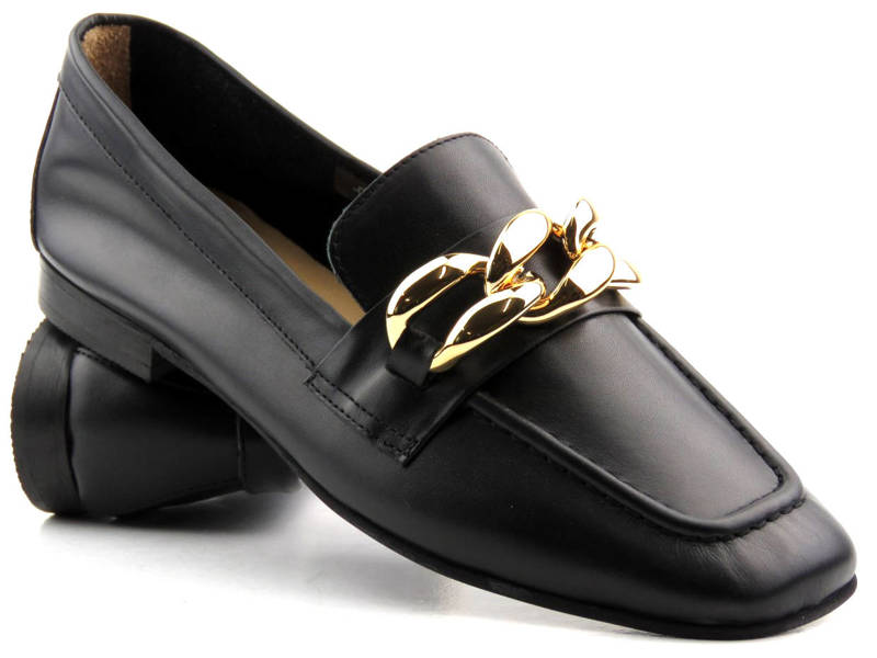 Damen-Loafer, Herren mit Goldkette – VENEZIA 0396801D, schwarz