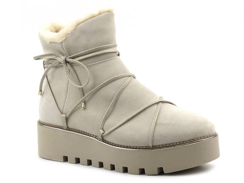 Damen-Schneestiefel aus Leder mit Plateau – TAMARIS 26481-27, beige