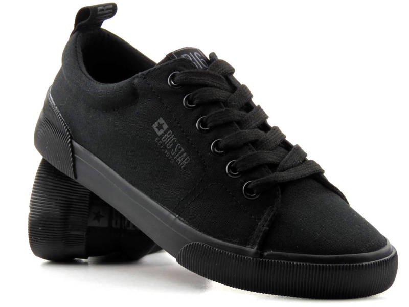 Damen-Sneaker aus bequemem Stoff – BIG STAR KK274048, schwarz