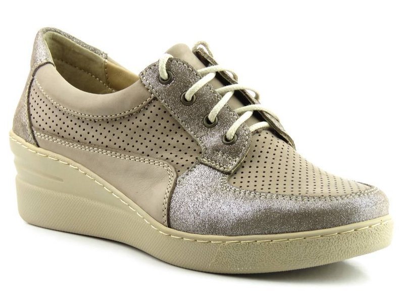 Damen-Sneaker mit Keilabsatz – HELIOS Komfort 373, beige