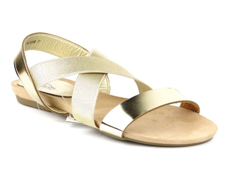 Damensandalen mit Gummibändern – Evento 77SD72332, Gold