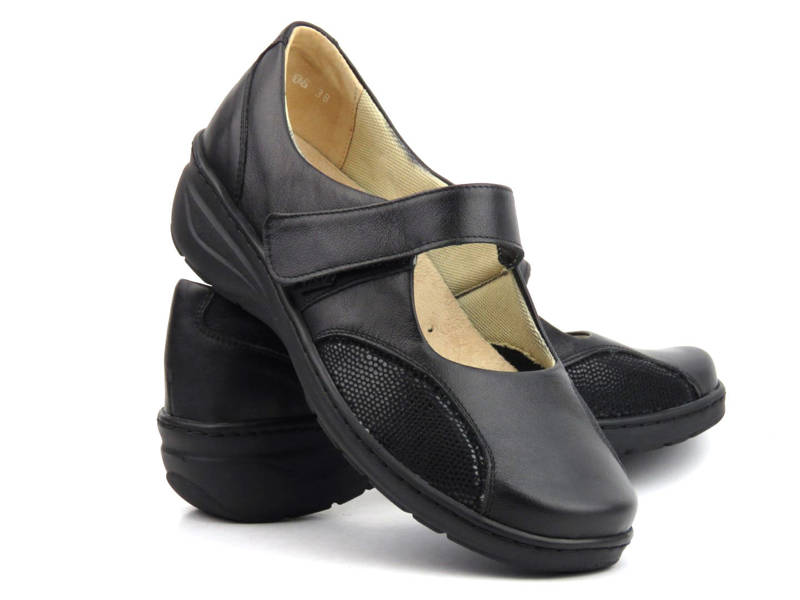 Damenschuhe für Füße mit Ballenzehen – AXEL 1819, schwarz