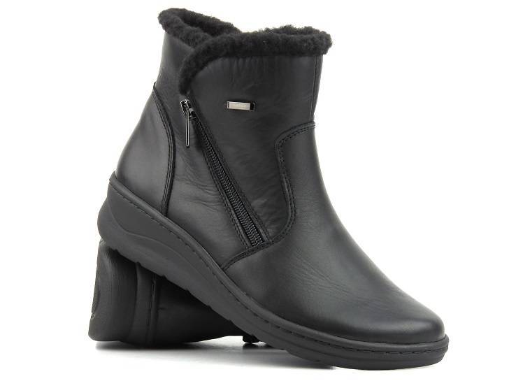 Damenstiefel mit Schaffell - HELIOS Komfort 514S, schwarz