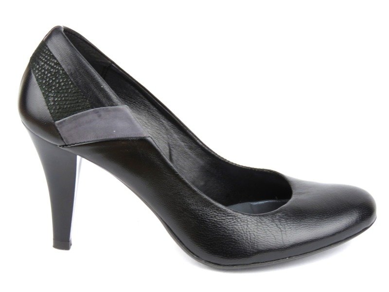 Di Lusso 511 Lederpumps mit hohen Absätzen, schwarz