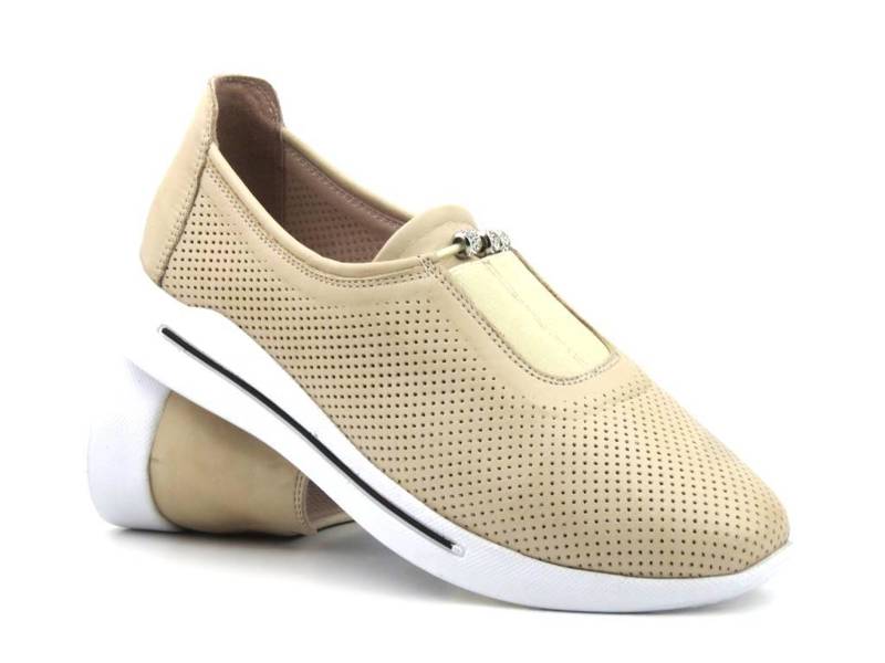Durchbrochene Damen-Sneaker – VENEZIA 1345 R097, beige