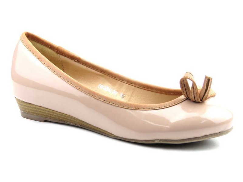 EVENTO E49-3ZBAL-701 Ballerinas mit kleinem Keilabsatz, beige