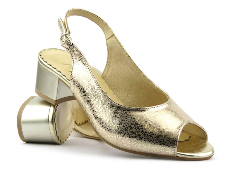 Elegante Damen-Sandalen mit hohen Absätzen – Agxbut 433, Gold