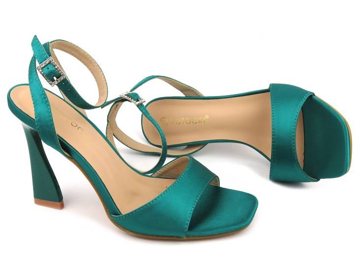 Elegante Damen-Sandalen mit hohen Absätzen – Potocki 23-21027, grün