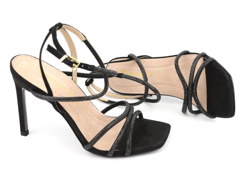 Elegante Damen-Sandalen mit hohen Absätzen - Tamaris 28371-20, schwarz