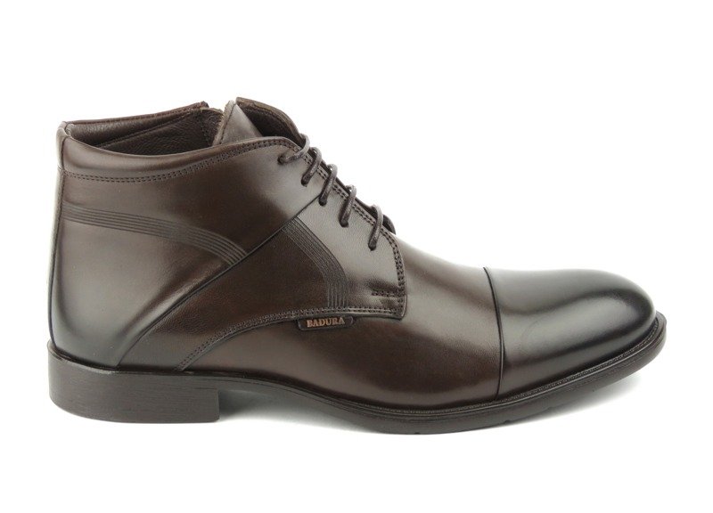 Elegante Herrenschuhe der polnischen Marke Badura 4773, braun