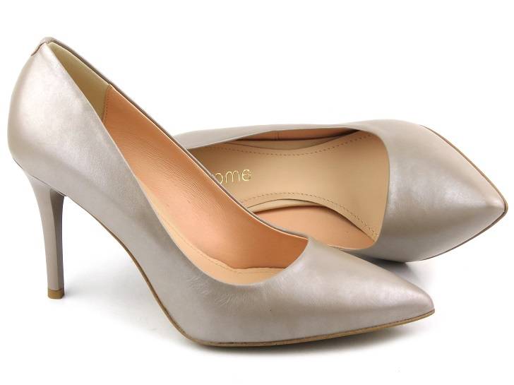 Elegante High Heels mit spitzer Spitze - UNCOME 30001, beige