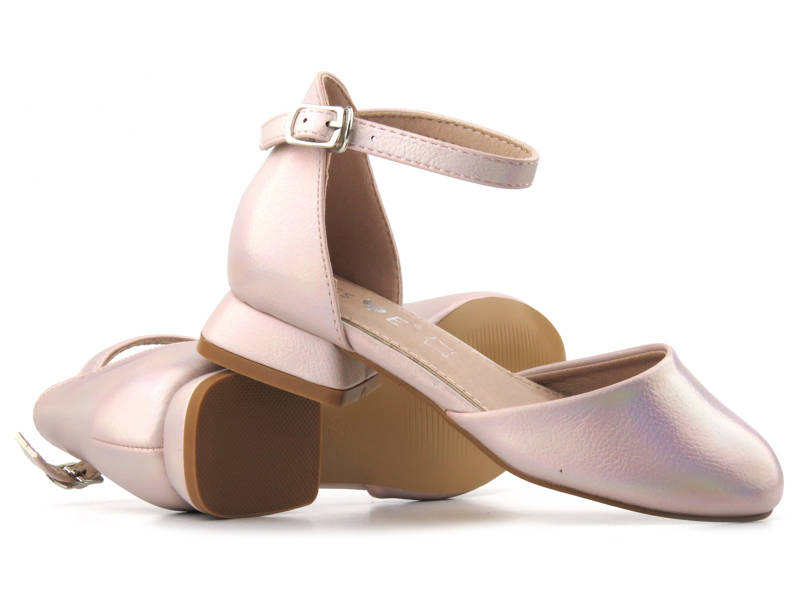 Elegante Kinderpumps mit hohen Absätzen - MISS E 23DZ35-5603, rosa