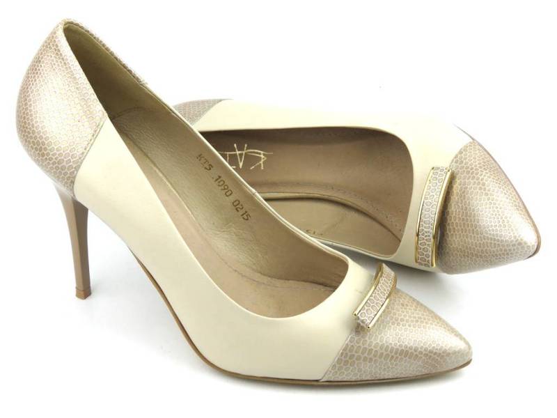 Eleganter High Heel Pumps - KATI 1090, beige