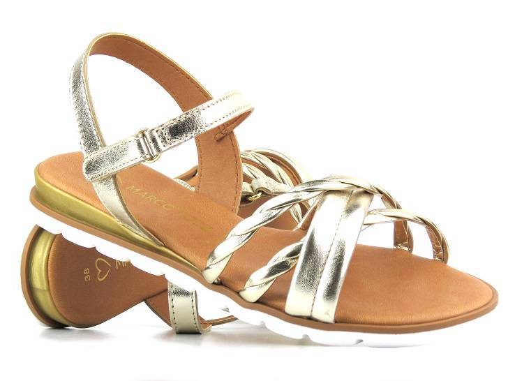 Flache Damensandalen - MARCO TOZZI 28129, Gold