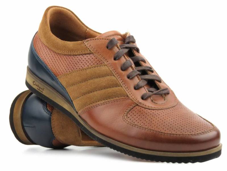 Freizeitschuhe für Herren aus Leder – CONHPOL 2539S, braun