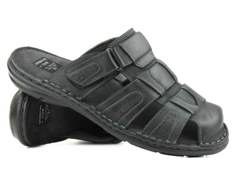 Geschlossene Flip-Flops für Herren – American Club CY 82/23, schwarz