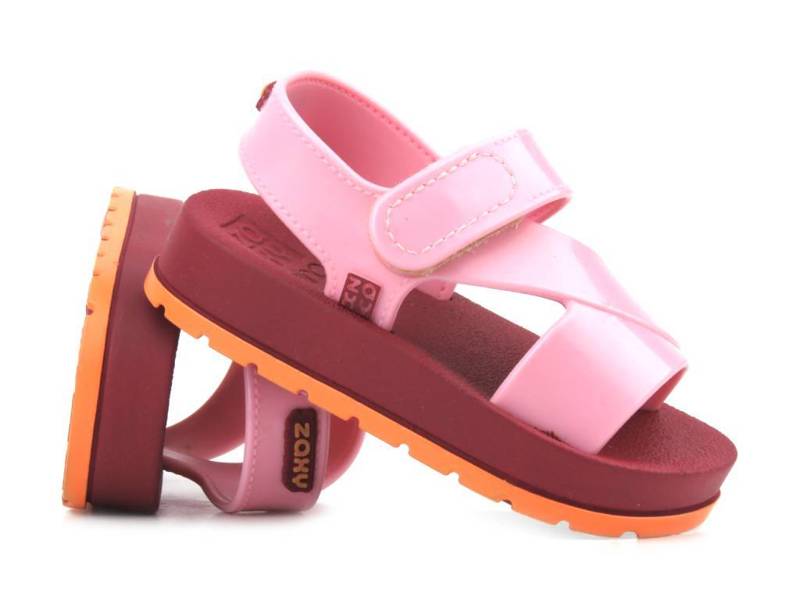 Gummi-Kindersandalen mit Klettverschluss - Zaxy LL385001, rosa