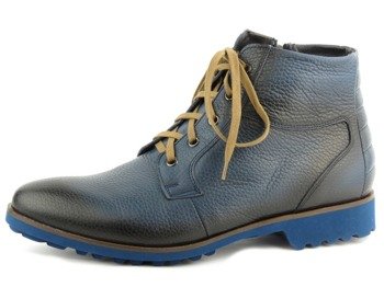 Herren-Lederstiefel mit Isolierung – Conhpol 1377, Marineblau