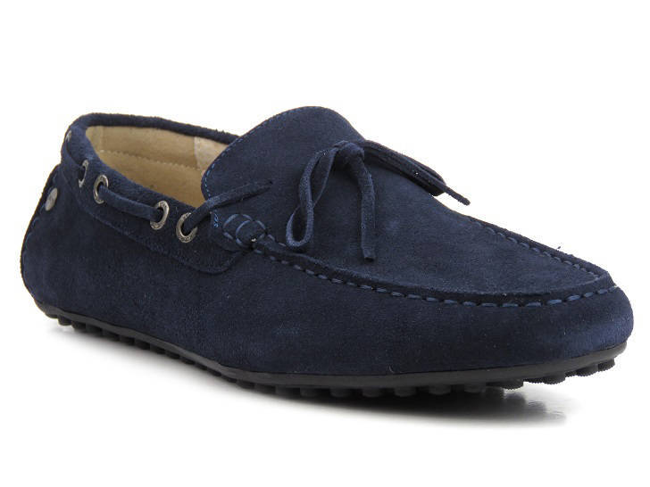 Herren-Loafer aus Wildleder – GOE JJ1N4045, Marineblau