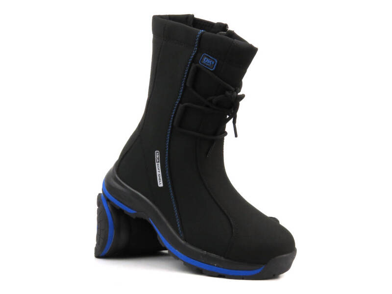 Hohe Schneestiefel für Damen – DK 1754, schwarz und blau