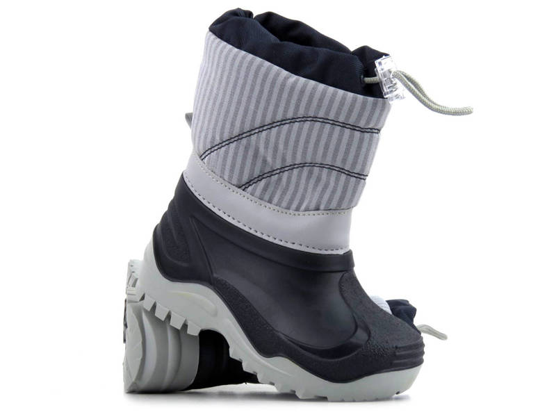 Isolierte Kinder-Schneestiefel – REN BUT 32-468, Marineblau und Grau mit Streifen