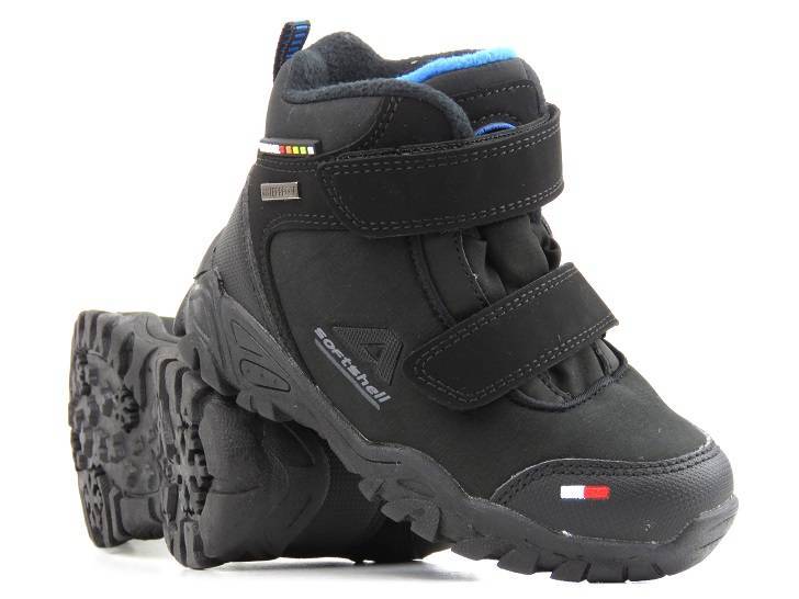 Kinder-Schneestiefel mit wasserdichtem System – AMERICAN CLUB Soft Shell WT70/22N, schwarz