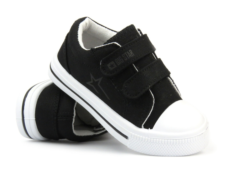 Kinder-Sneaker, Sportschuhe mit Klettverschluss – Big Star LL374011, schwarz