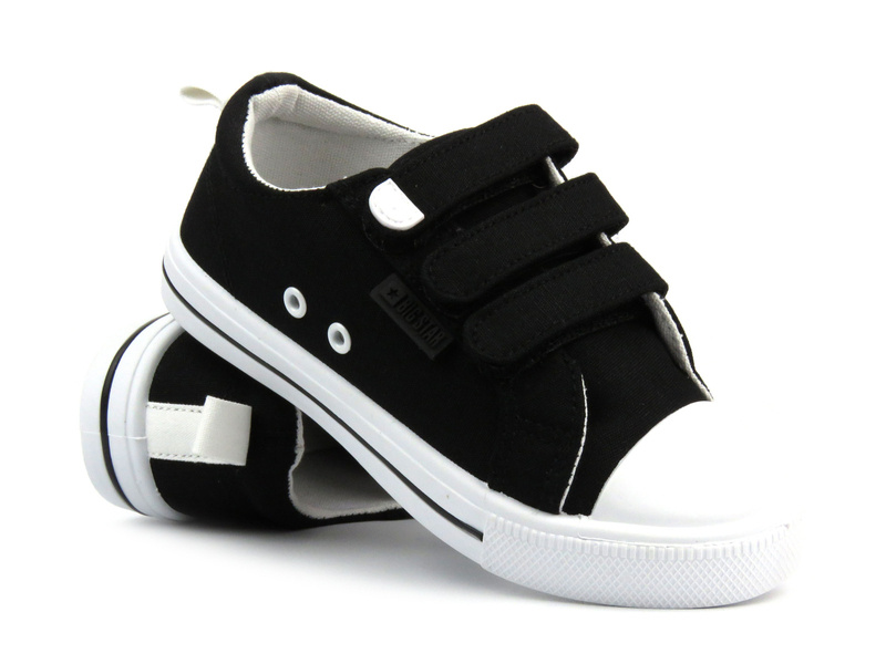 Kinder-Sneaker, Sportschuhe mit Klettverschluss – Big Star LL374011, schwarz
