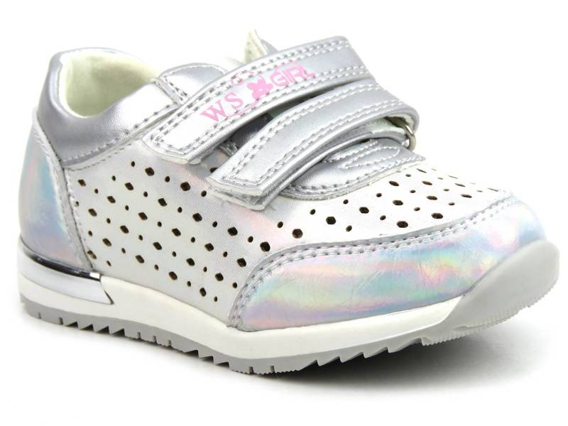 Kinder-Sneaker mit Ausschnitten im Obermaterial – WEESTEP R817633315, silber