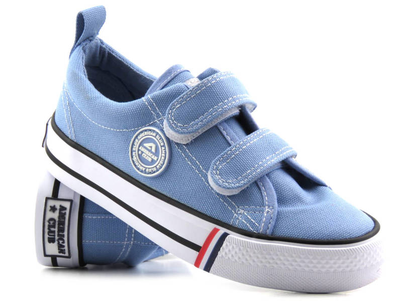 Kinder-Sneaker mit Klettverschluss – AMERICAN CLUB LH 63/22, blau