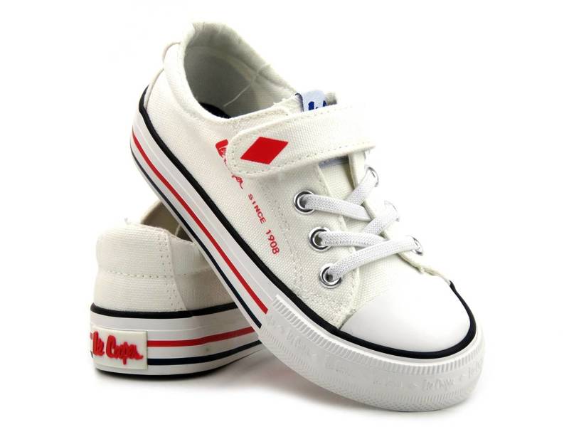 Kinder-Sneaker mit Klettverschluss - LEE COOPER LCW-22-44-0804K, weiß