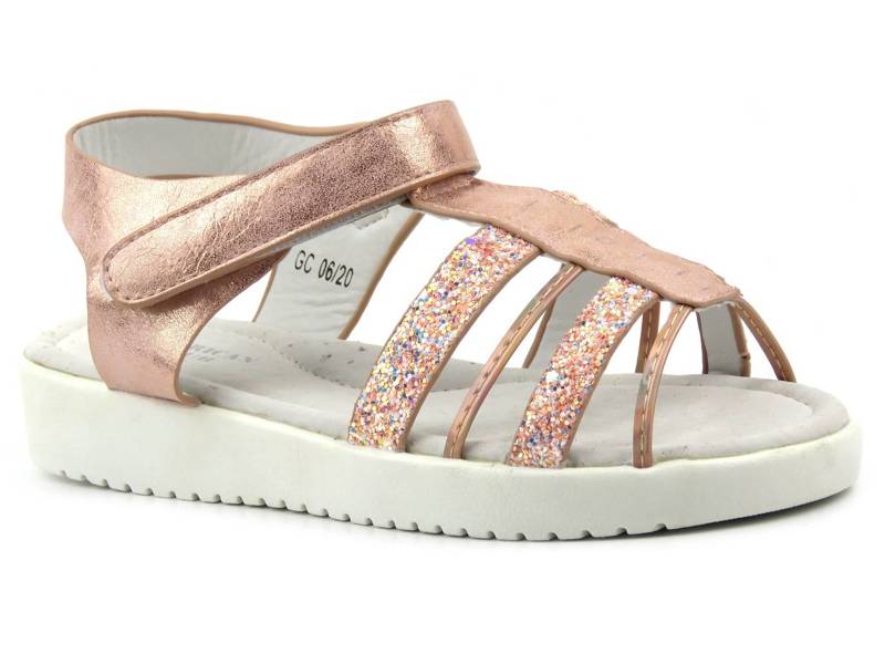 Kindersandalen mit Klettverschluss – AMERICAN CLUB GC 06/20, rosa