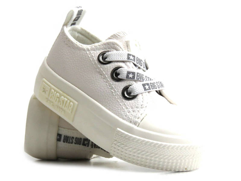 Kindersneaker aus ökologischem Leder – Big Star KK374058, weiß