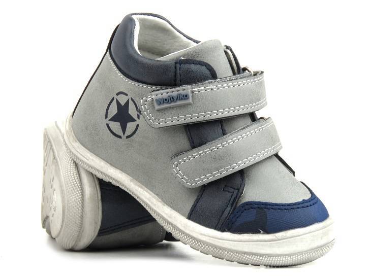 Kinderstiefeletten, Stiefeletten - WOJTYŁKO 23002, grau